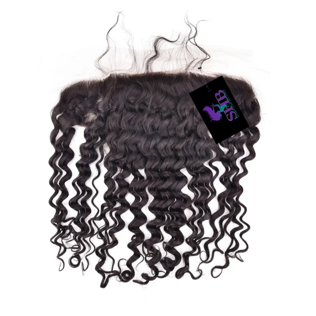 Shop Sharis Hair Boutique for premium deep wave lace frontals, offering natural-looking waves and seamless blends for a flawless hairstyle.