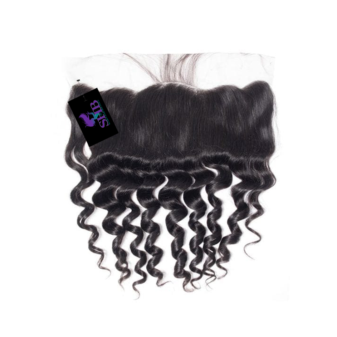 Sharis Hair Boutique Loose Deep Wave Lace Frontal - 13x4 lace frontal with loose deep waves for a natural, seamless hairline and versatile styling options.