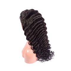 Sharis Hair Boutique Loose Deep Wave HD Lace Frontal Wig - Features a high-definition lace base with loose deep waves for a flawless, natural look and customizable parting options.