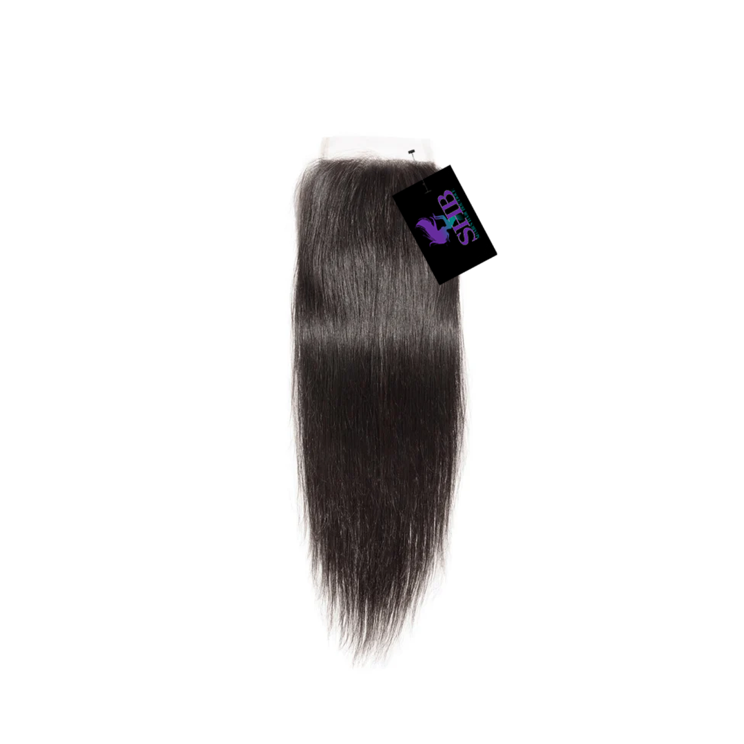 Sharis Hair Boutique Straight Lace Closure - 4x4 lace closure with sleek, straight hair for a natural, seamless blend and versatile styling options.