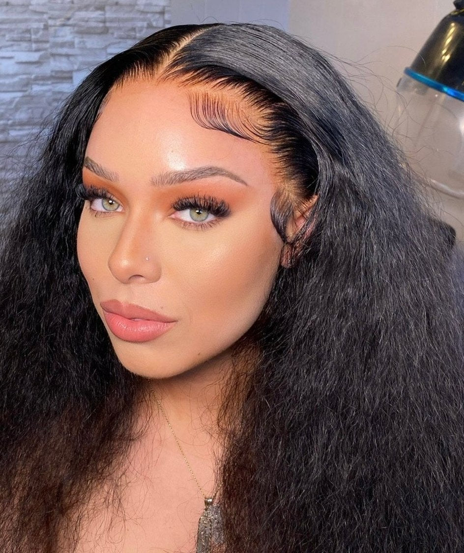 Sharis Hair Boutique Loose Deep Wave HD Lace Frontal Wig - Features a high-definition lace base with loose deep waves for a flawless, natural look and customizable parting options.